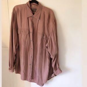 VINTAGE WASHED SILK BUTTON UP- UNISEX